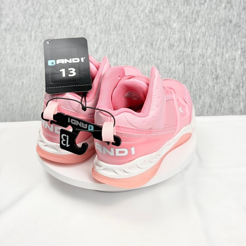 AND1 Pulse 2.0 Pink Basketball Shoes Kids Size 13 GMA143GX001 Mid Top Sneakers - Picture 3 of 7